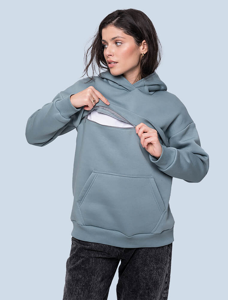 Warm maternity & nursing oversize hoodie