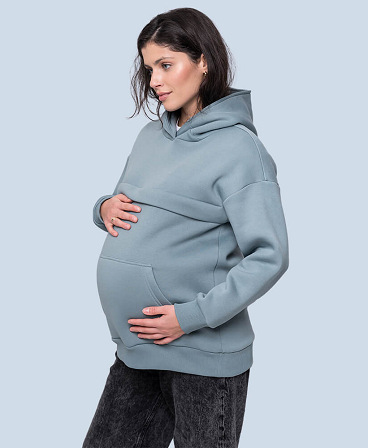 Warm maternity & nursing oversize hoodie