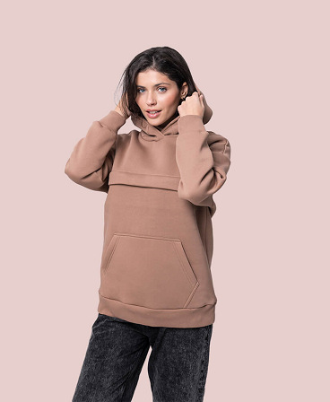 Warm maternity & nursing oversize hoodie