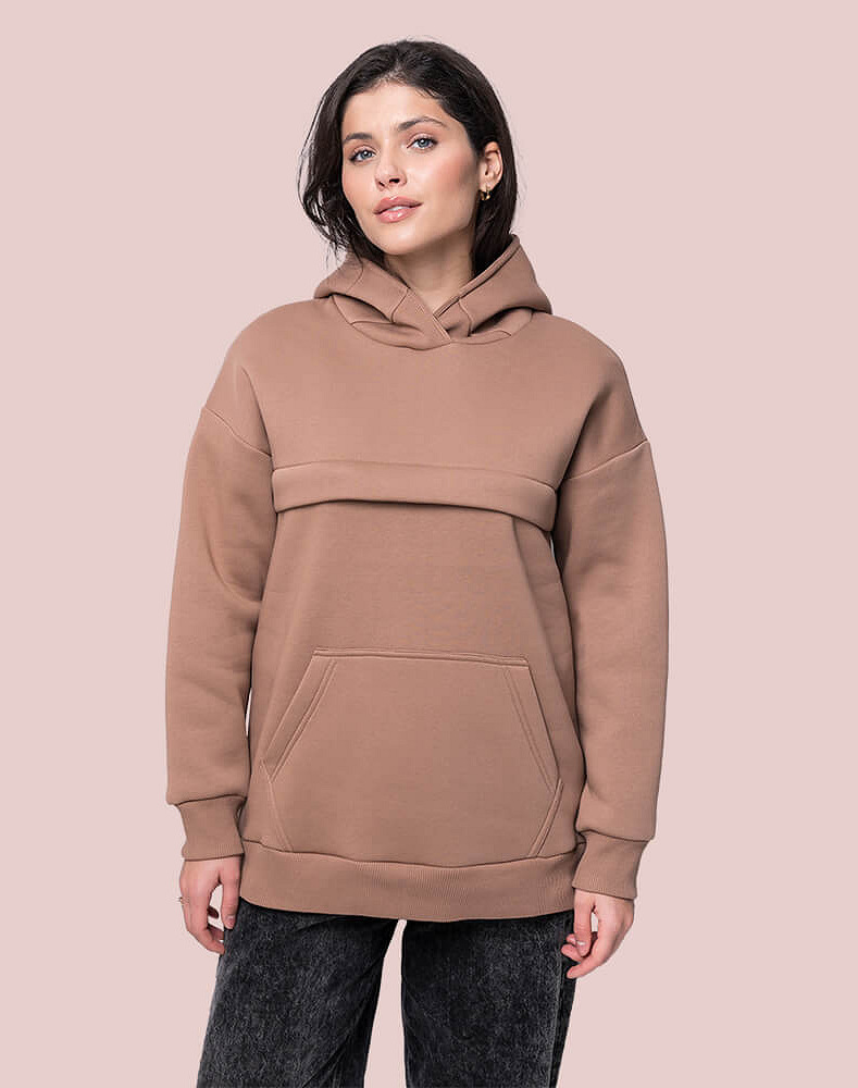 Warm maternity & nursing oversize hoodie