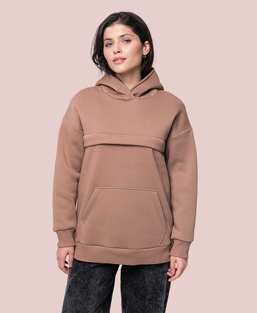 Warm maternity & nursing oversize hoodie