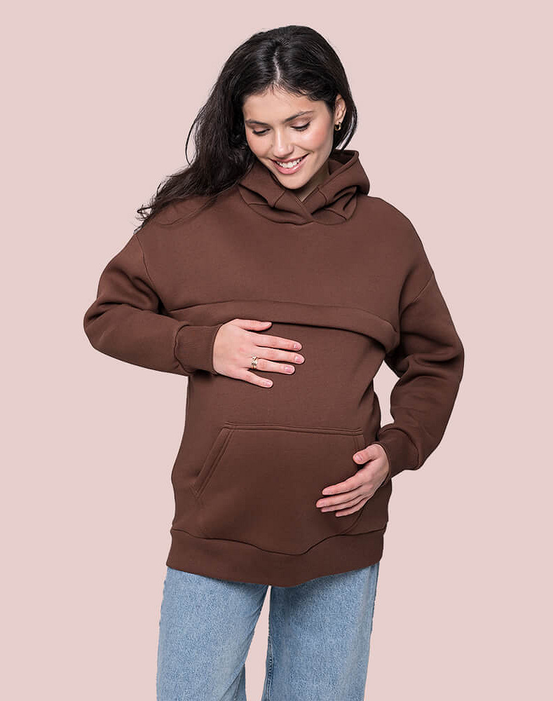 Warm maternity & nursing oversize hoodie