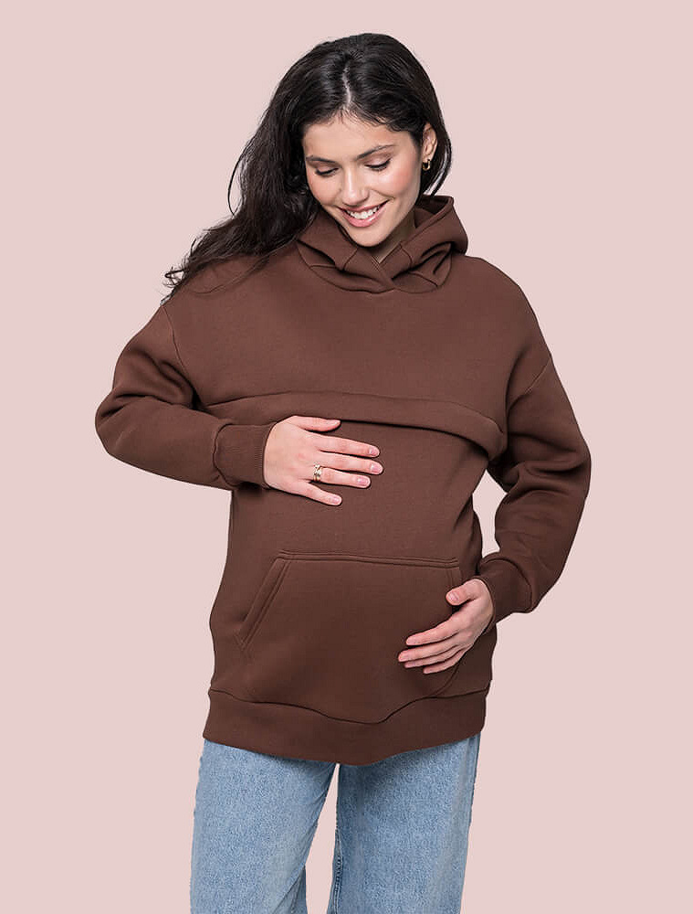 Warm maternity & nursing oversize hoodie