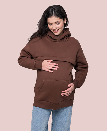 Warm maternity & nursing oversize hoodie