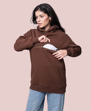 Warm maternity & nursing oversize hoodie