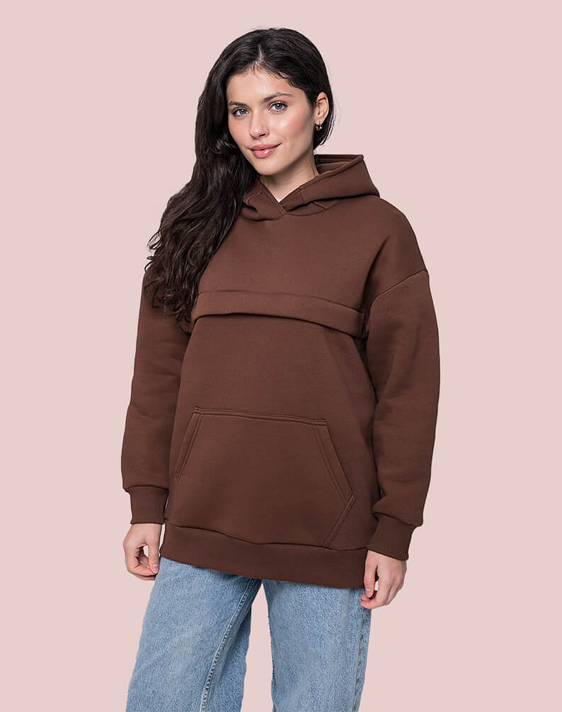 Warm maternity & nursing oversize hoodie
