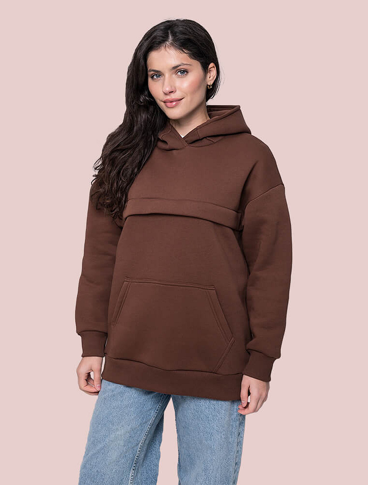 Warm maternity & nursing oversize hoodie