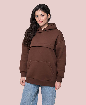 Warm maternity & nursing oversize hoodie