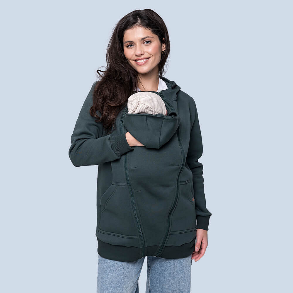 Warm maternity and babywearing hoodie