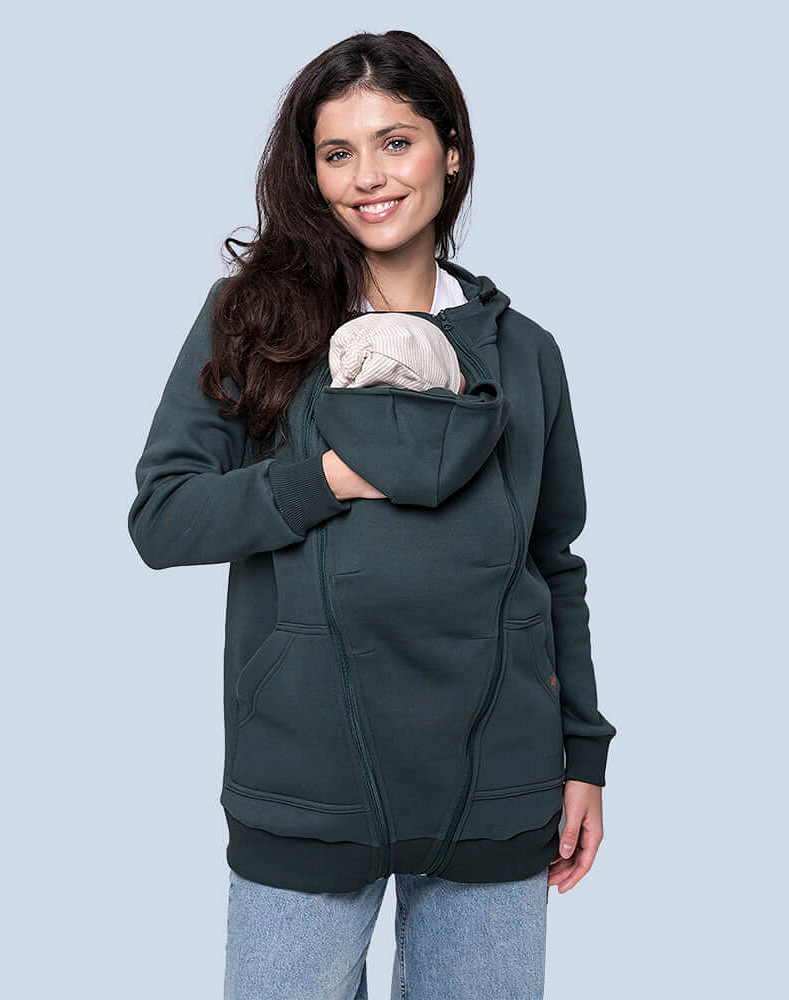 Warm maternity and babywearing hoodie