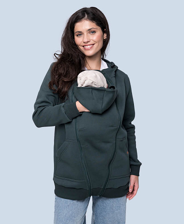 Warm maternity and babywearing hoodie