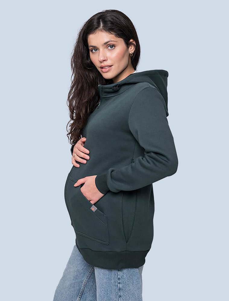 Warm maternity and babywearing hoodie
