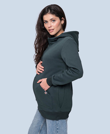 Warm maternity and babywearing hoodie