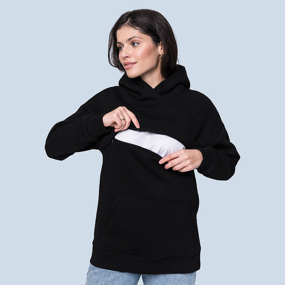 Warm maternity & nursing oversize hoodie