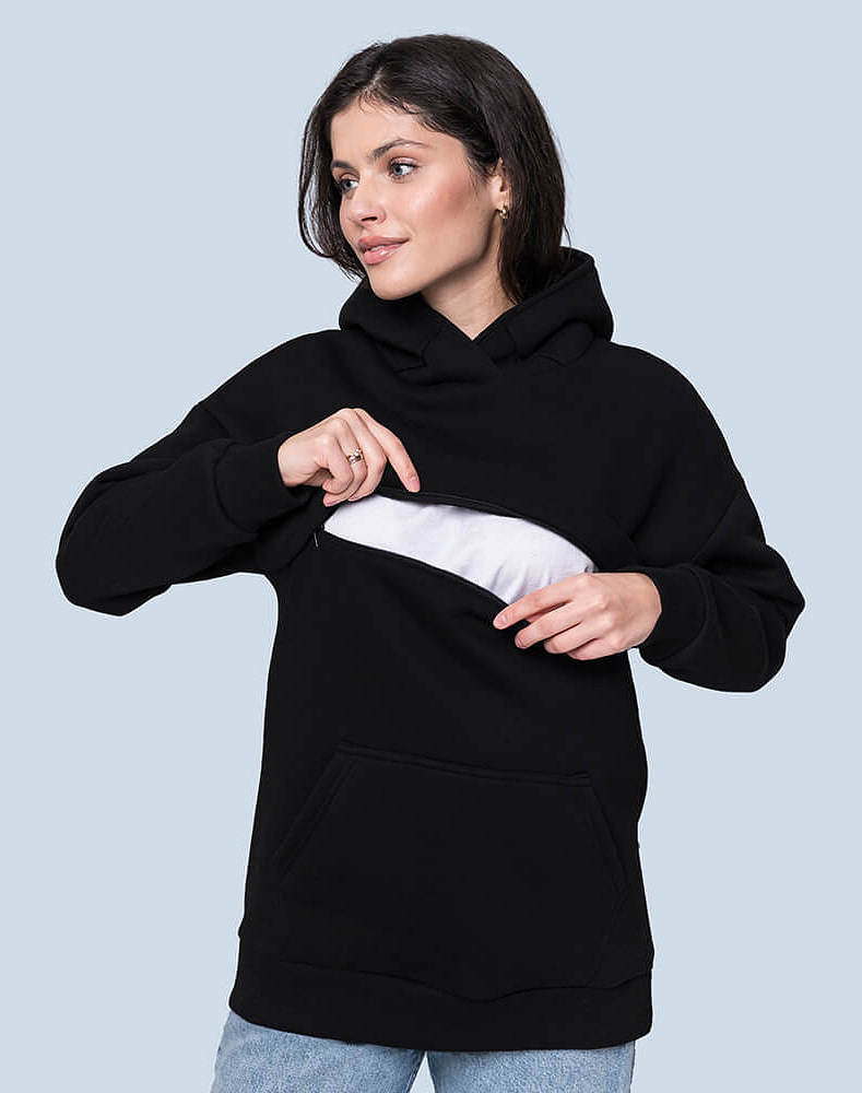 Warm maternity & nursing oversize hoodie