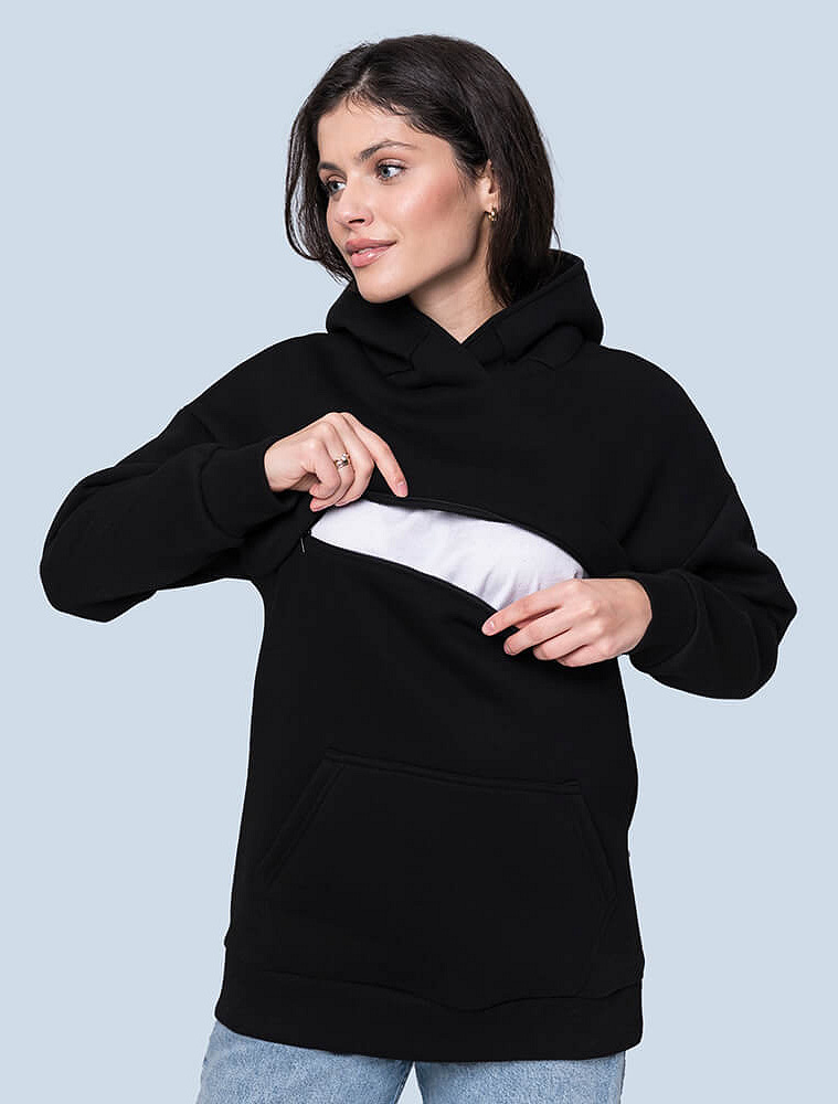 Warm maternity & nursing oversize hoodie