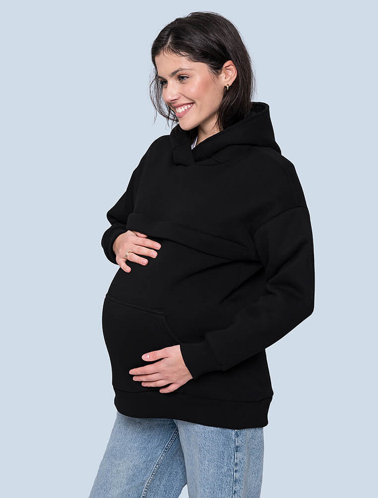 Warm maternity & nursing oversize hoodie