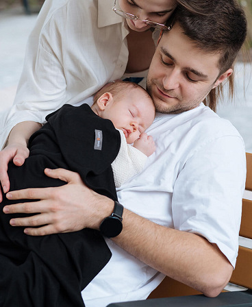 Stretchy swaddle blanket 110 x 90 cm