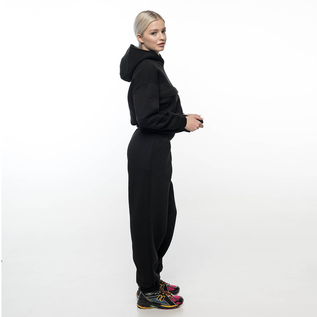 Fleece-lined maternity sweatpants