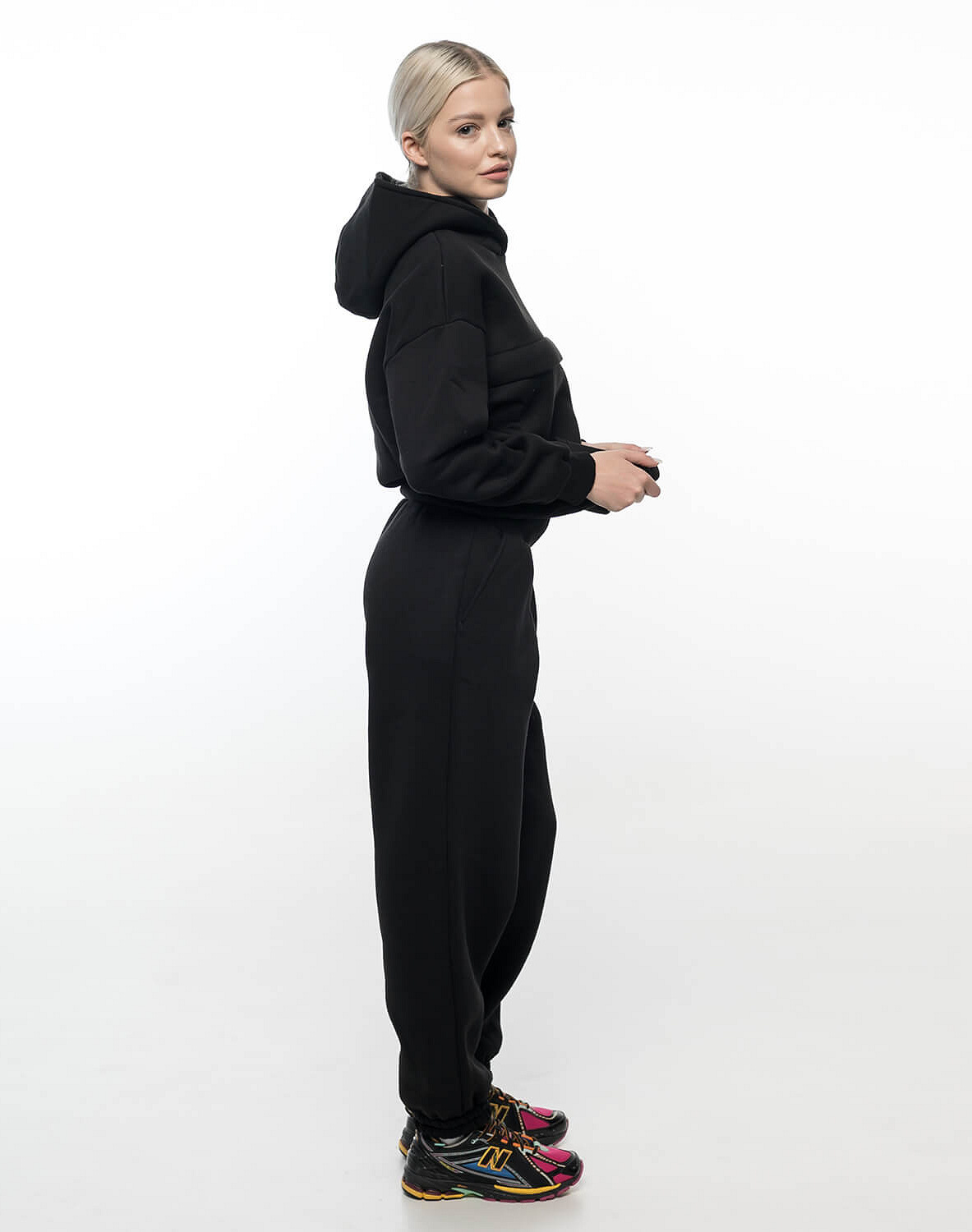 Fleece-lined maternity sweatpants