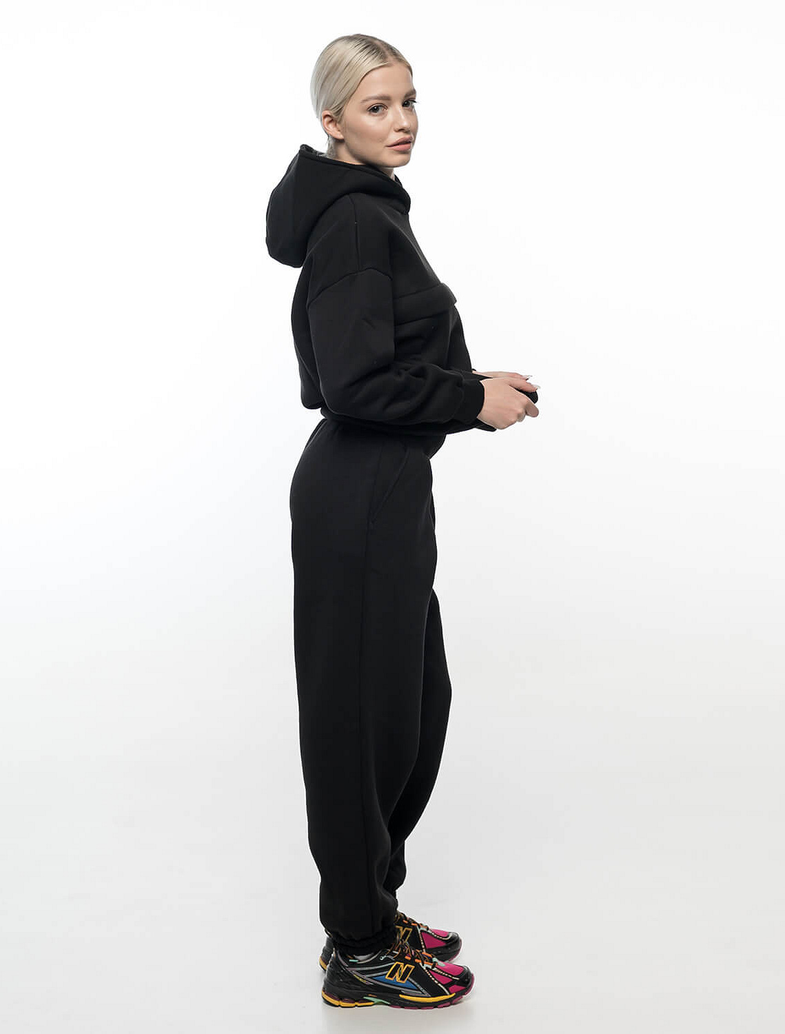 Fleece-lined maternity sweatpants
