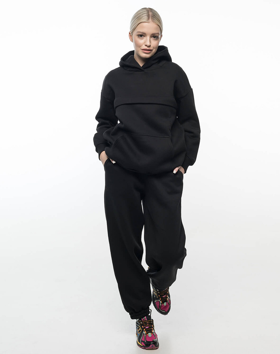 Fleece-lined maternity sweatpants