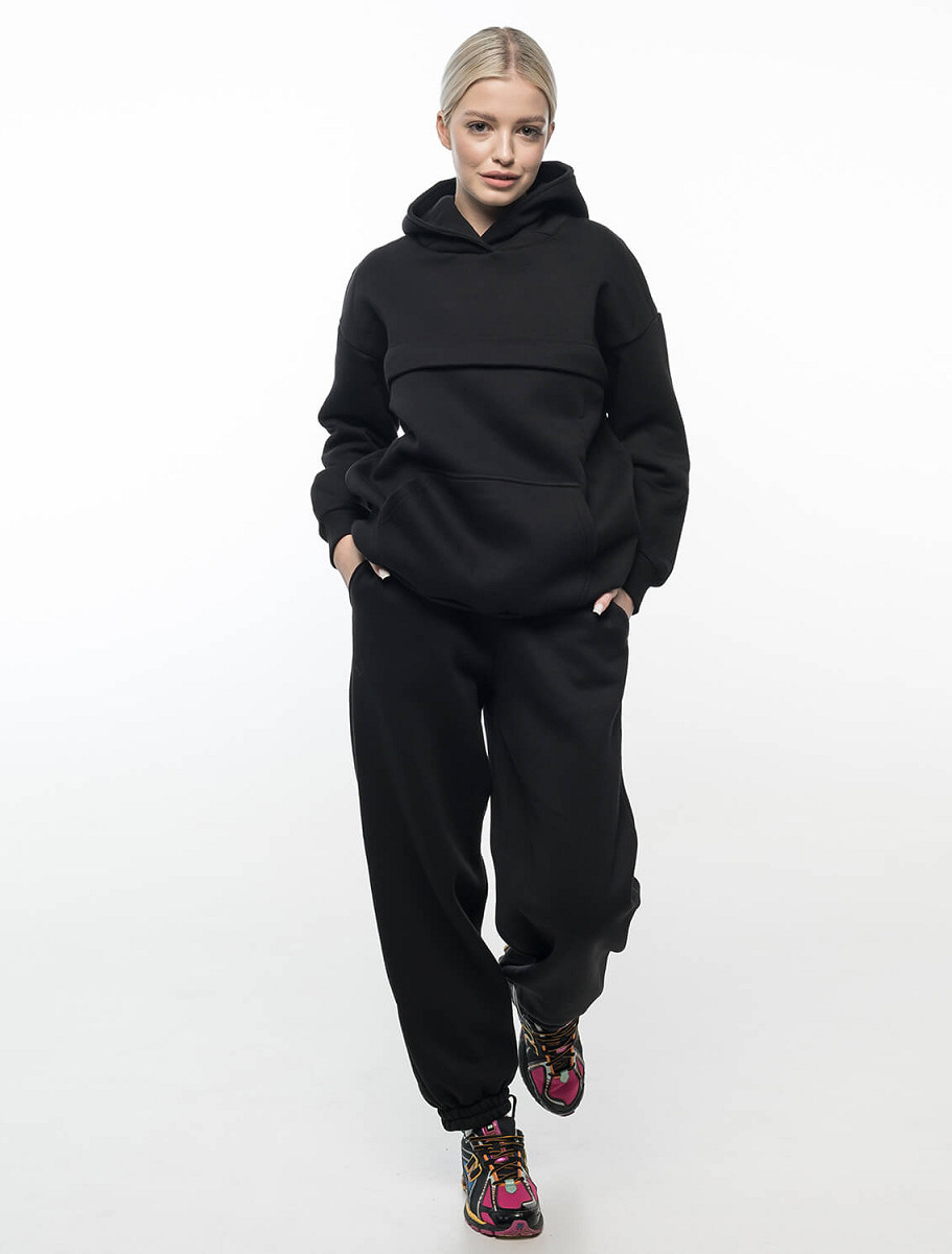 Fleece-lined maternity sweatpants
