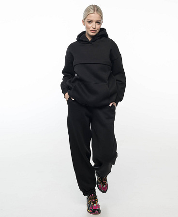 Fleece-lined maternity sweatpants
