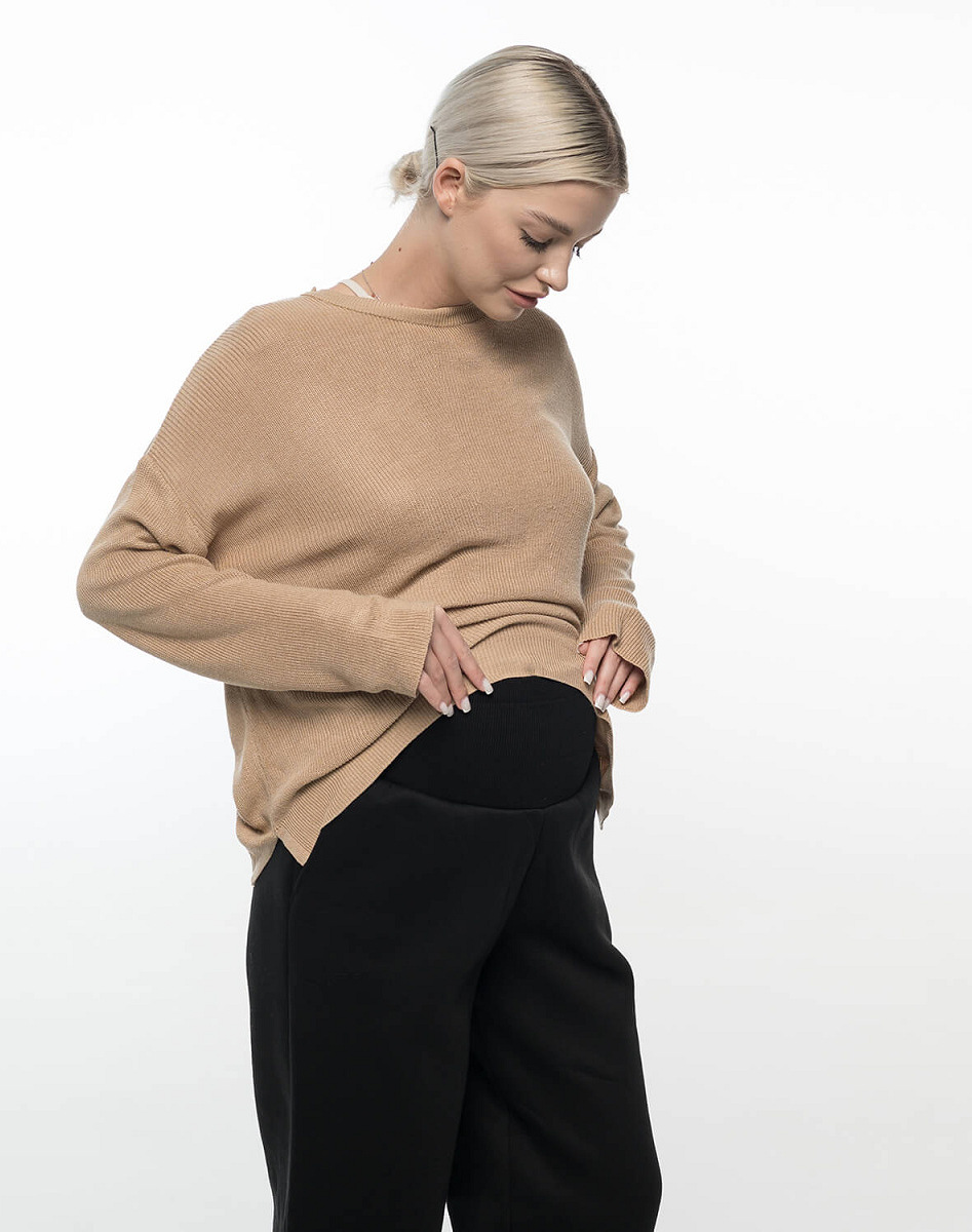 Fleece-lined maternity sweatpants