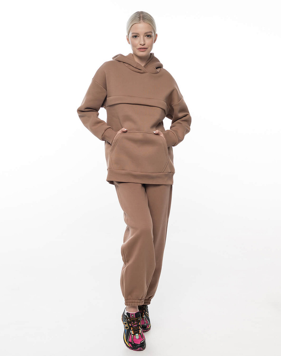 Fleece-lined maternity sweatpants