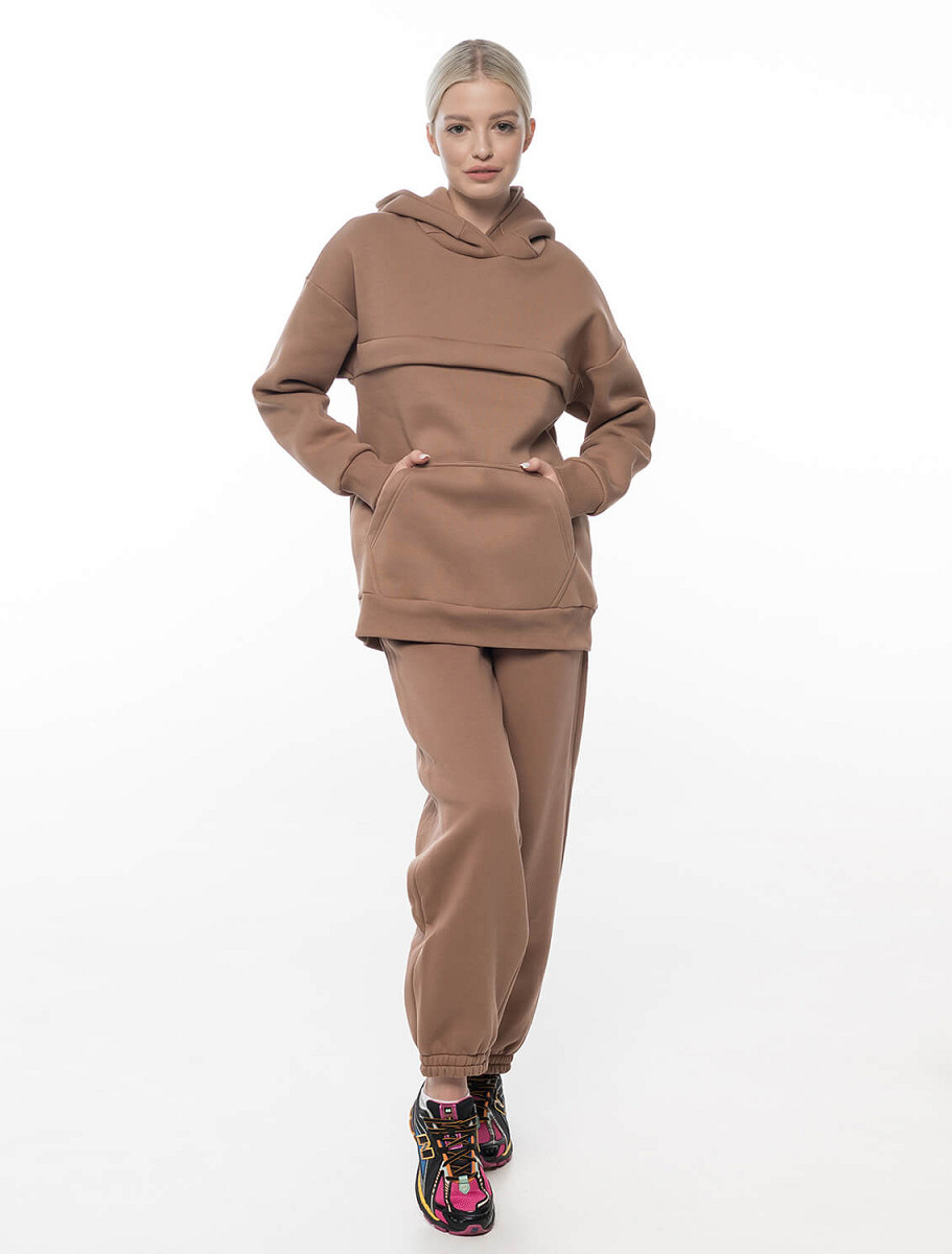 Fleece-lined maternity sweatpants