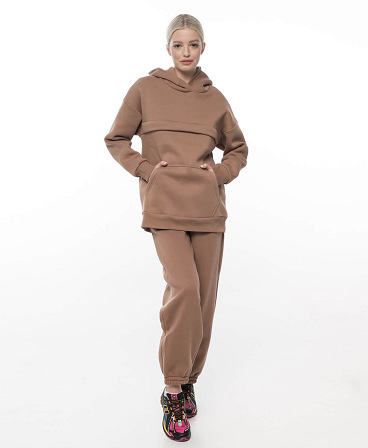 Fleece-lined maternity sweatpants
