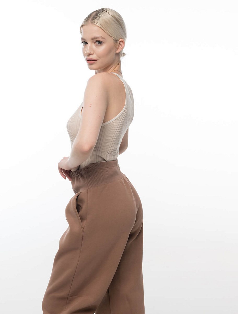 Fleece-lined maternity sweatpants