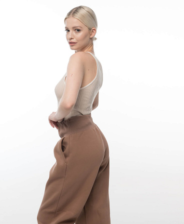 Fleece-lined maternity sweatpants
