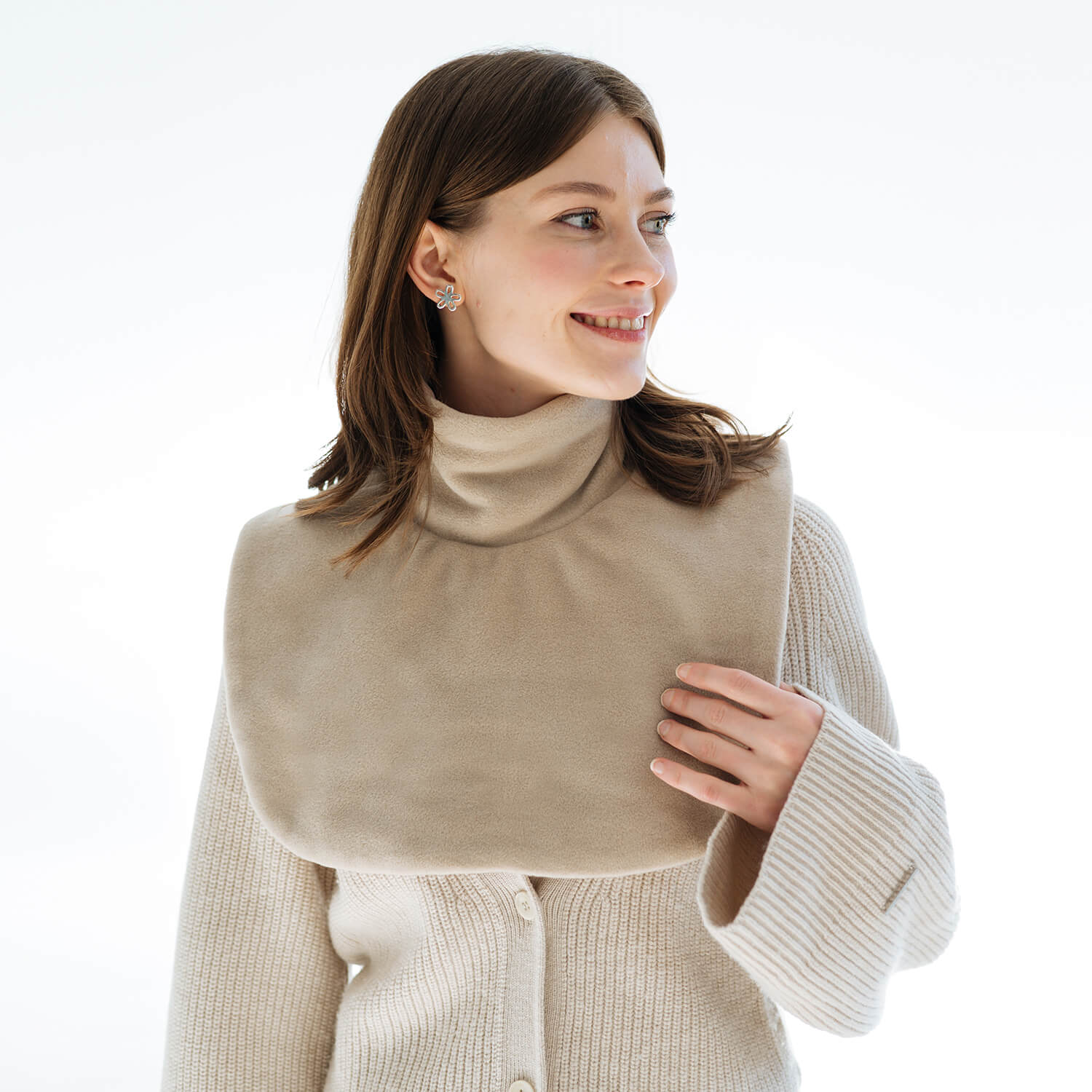 Fleece neck warmer Beige