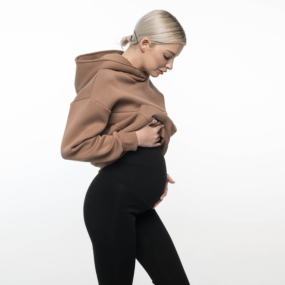 Maternity fleece-lined leggings