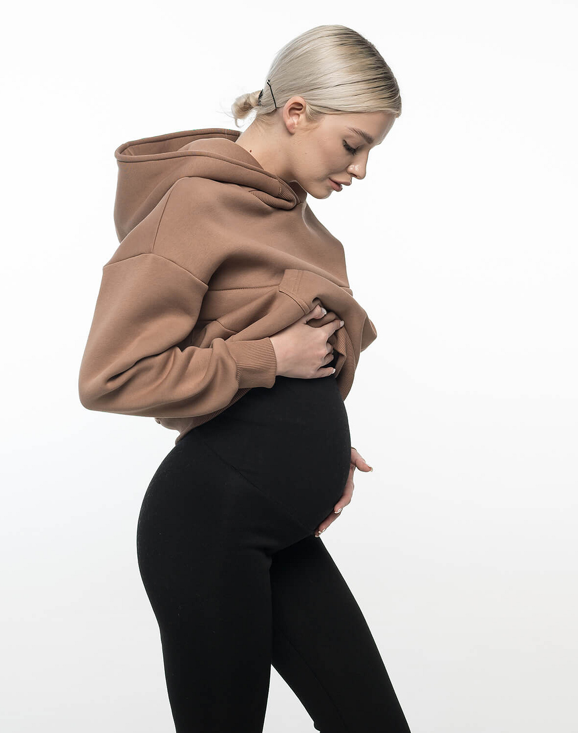 Maternity fleece-lined leggings