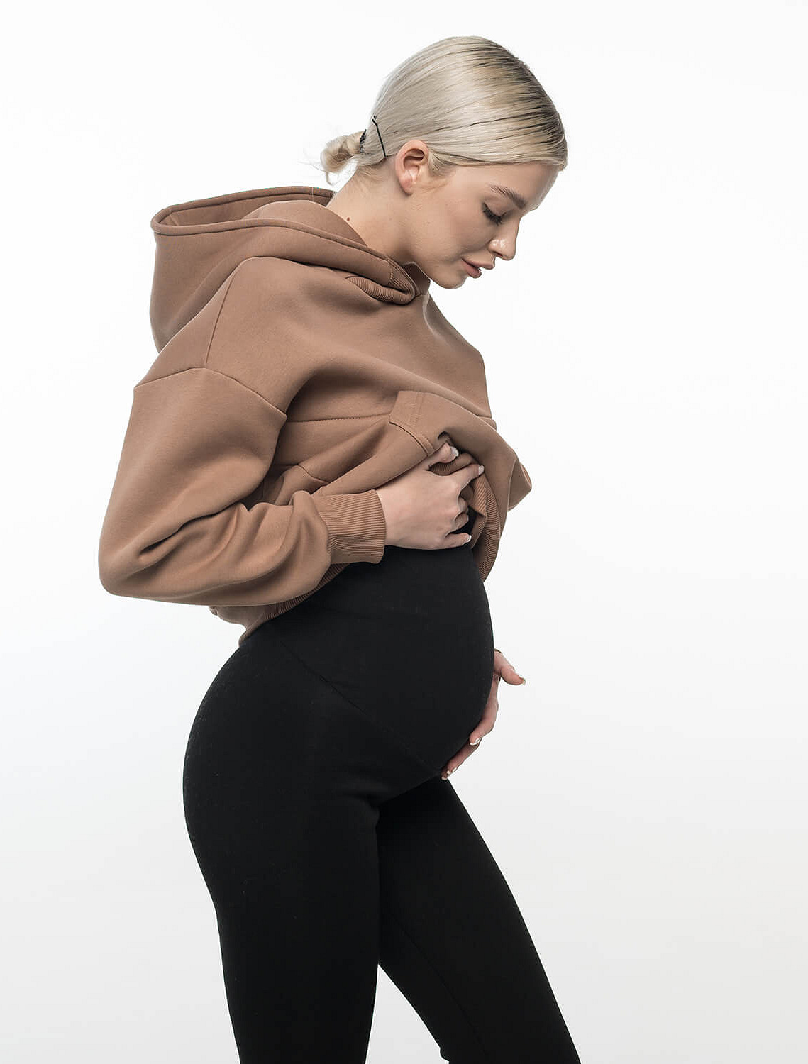 Maternity fleece-lined leggings