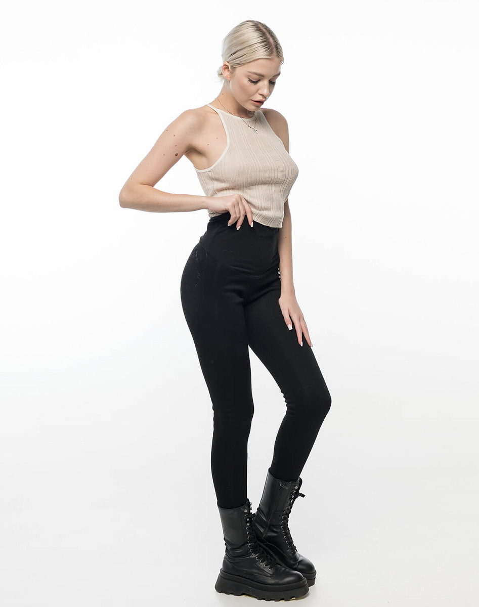 Maternity fleece-lined leggings