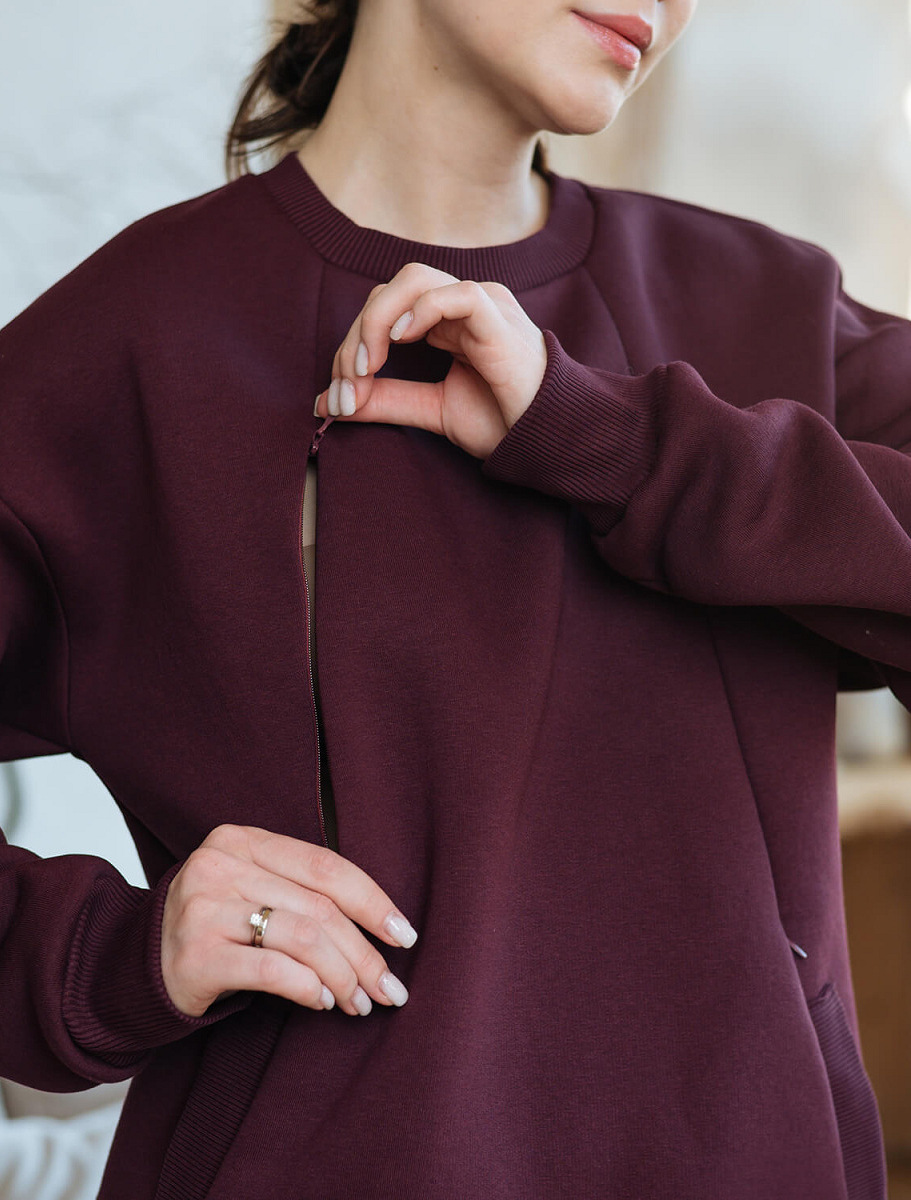 Warm maternity & nursing oversize sweatshirt