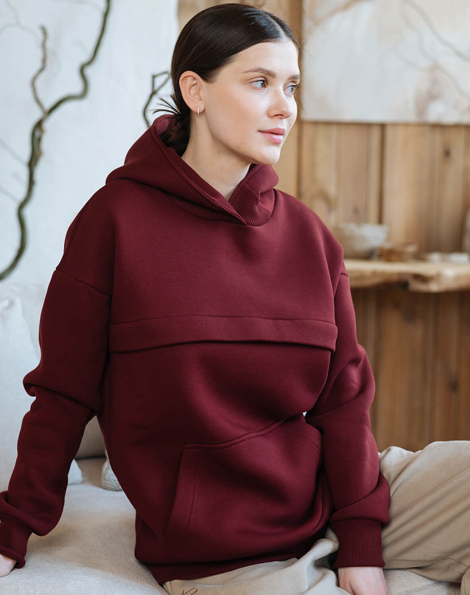 Warm maternity & nursing oversize hoodie
