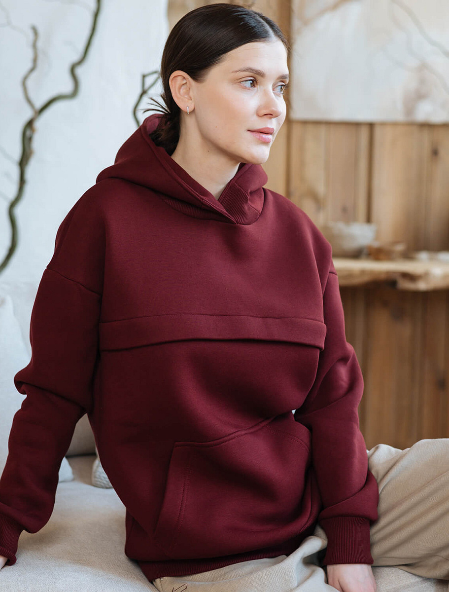 Warm maternity & nursing oversize hoodie