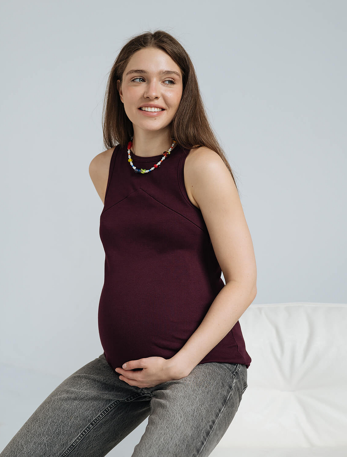 Maternity & nursing tank top