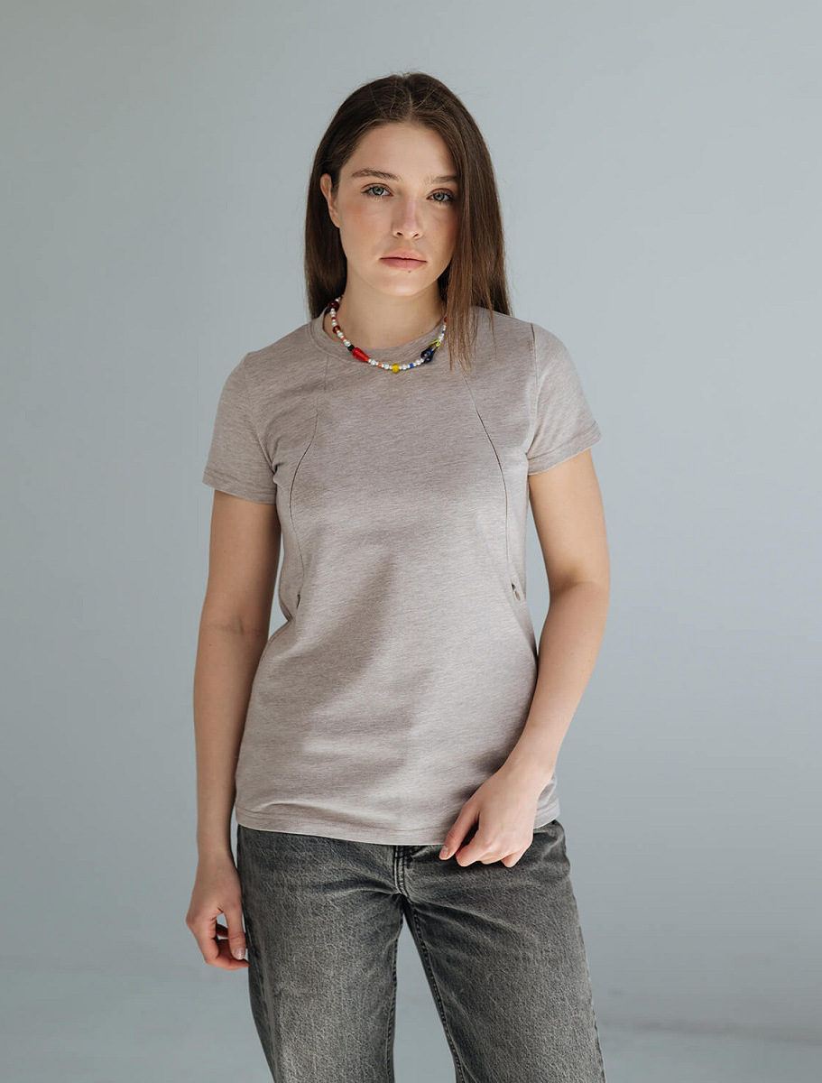 Straight fit maternity and nursing t-shirt