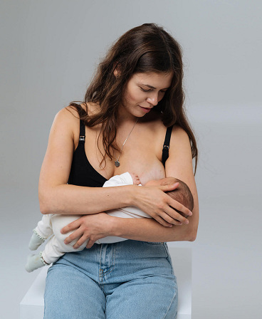 Maternity and nursing camisole top — Black