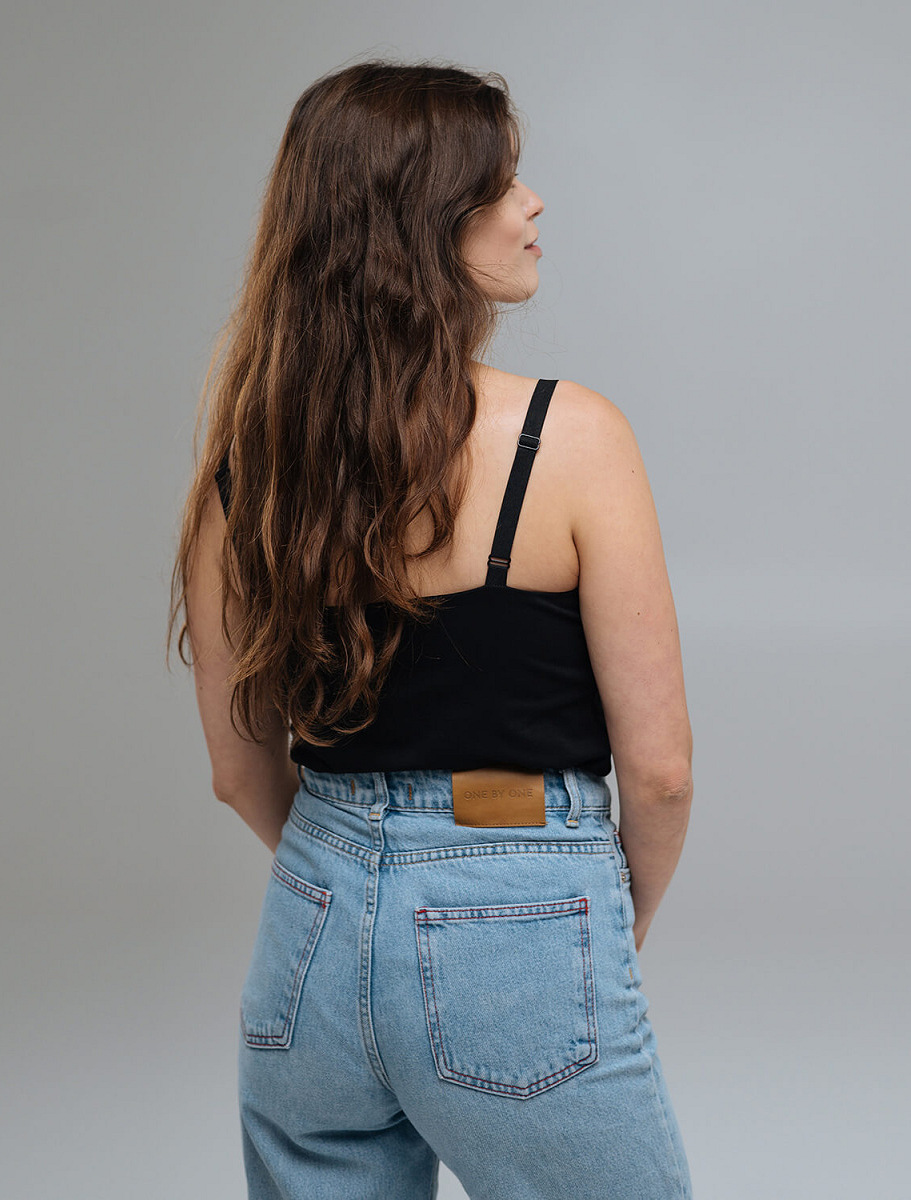 Maternity and nursing camisole top — Black