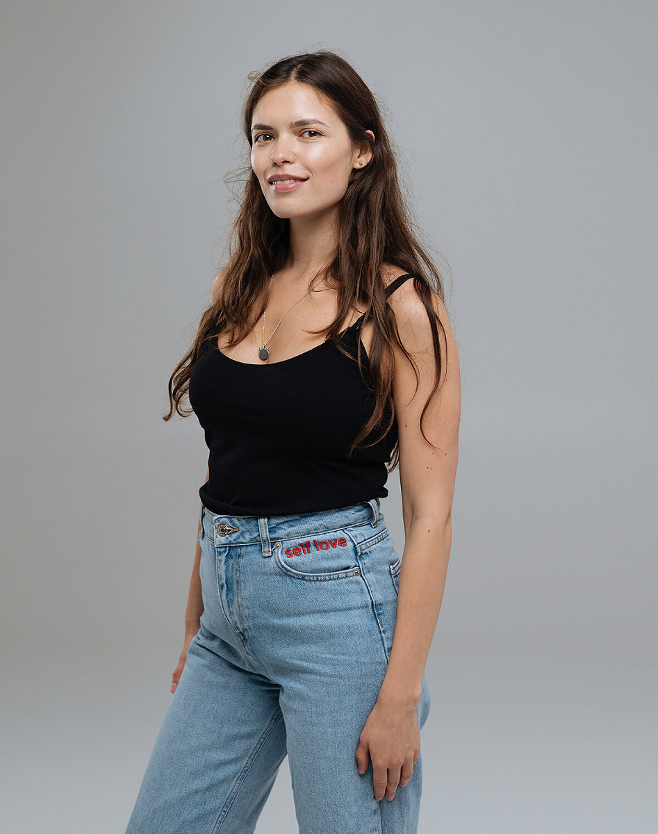 Maternity and nursing camisole top — Black