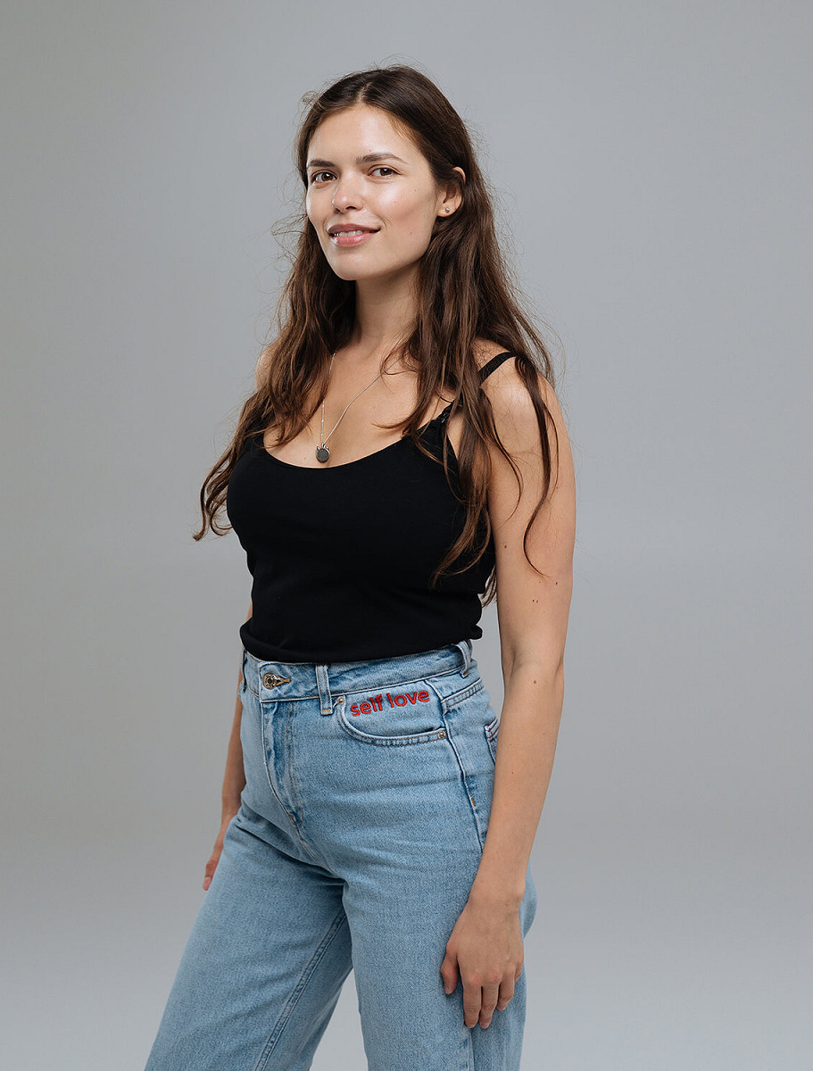 Maternity and nursing camisole top — Black
