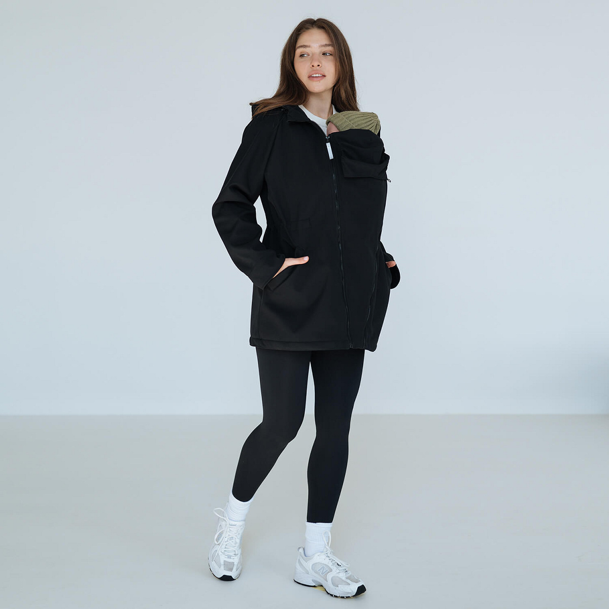 3 in 1 Softshell maternity babywearing jacket