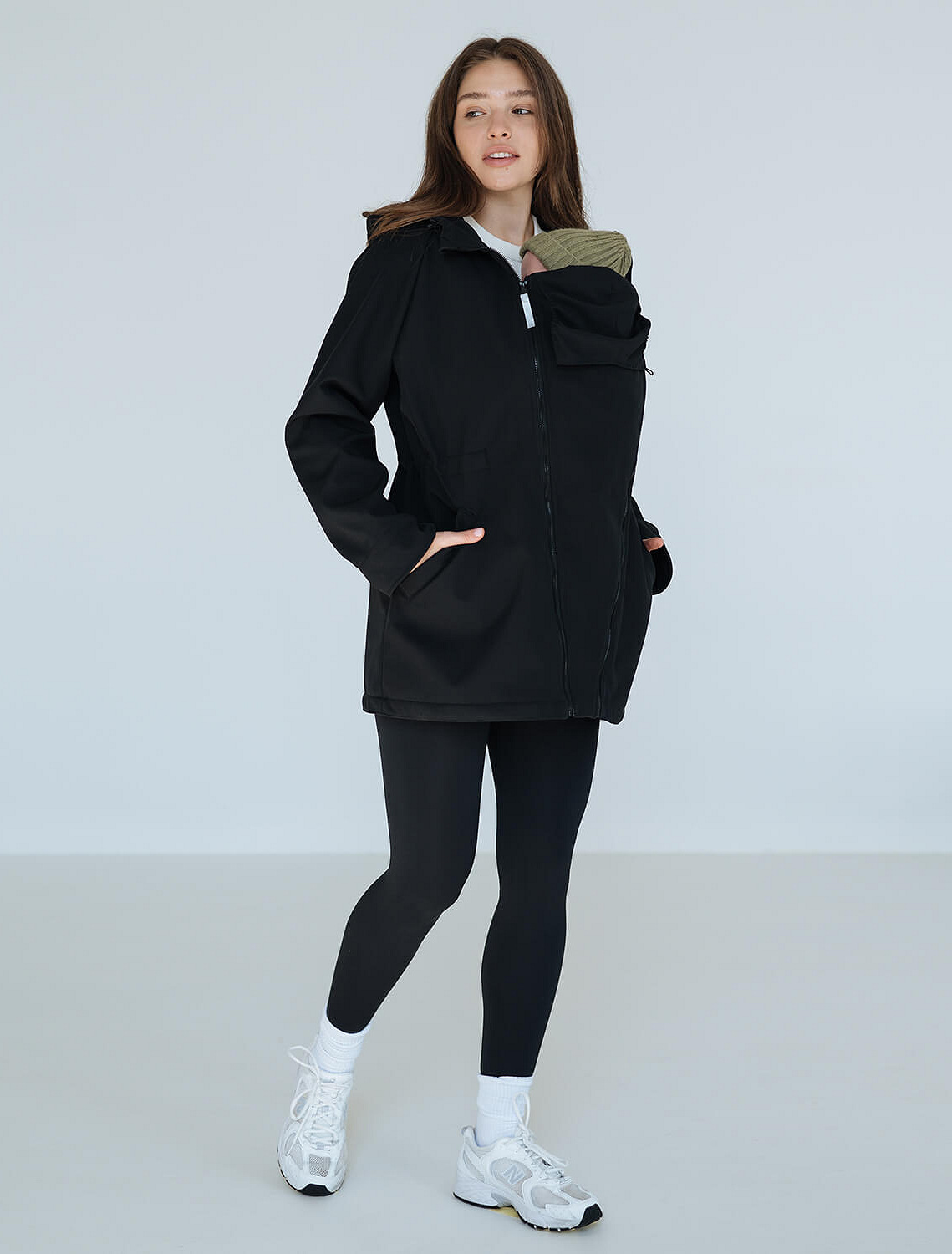 3 in 1 Softshell maternity babywearing jacket
